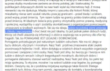 Dyr. teatru pisze, że ludzie na polskiej ziemi umierają z chłodu i wyczerpania.