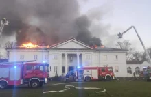Pożar pałacu w Korczewie [FILM I ZDJĘCIA