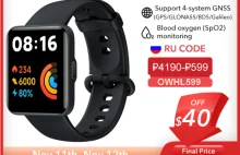 Nowy Redmi Watch 2 Lite za 68,18$ tylko 11.11 na Aliexpress