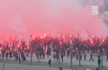 Marsz narodowców zakończył się błoniach stadionu