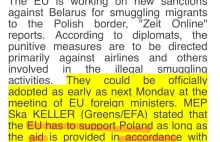 Unia próbuje docisnąć Polskę wykorzystując sytuację na granicy