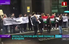 Masowe protesty pod Polska Ambasada w Londynie wg TVR.BY [VIDEO]