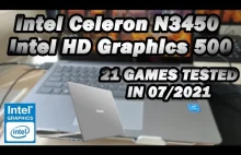 Intel Celeron N3450 \ Intel HD Graphics 500 \ TESTED IN 07/2021 (8GB RAM)