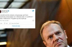 Donald Tusk stracił prawo jazdy. Jest komentarz lidera PO