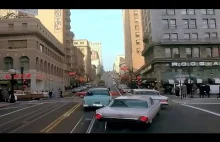 San Francisco 1960s POV Cable Car Ride (60fps, added sound w/ color remaster)