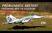 PROBLEMATIC BATTERY; FREEWING MiG-29 FULCRUM (EMERGENCY SITUATION / EN)