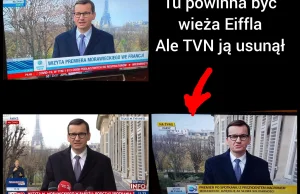 TVn24 usunął Wieżę Eiffla z przemówienie premiera