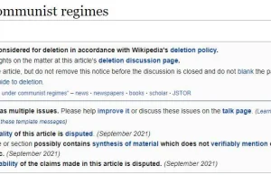 Wikipedia rozważa usunięcie artykułu o komunistycznych ludobójstwach