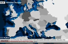 TVP World wycina Białoruś i Kaliningrad z mapy Europy?