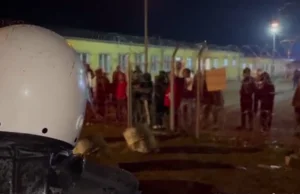 Bunt migrantów w Wędrzynie. Służby pokazały nagrania [+VIDEO]