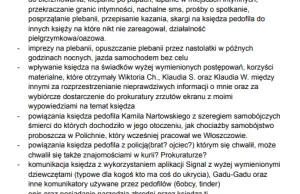 Naroda za informacje o księdzu pedofilu Kamilu N.