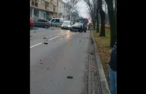 W Radomiu pijany kierowca zniszczył 11 pojazdów [WIDEO]