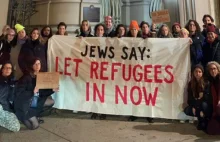 Protest środowisk żydowskich w sprawie migrantow z BLR pod polską ambasadą w NY