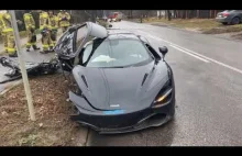 McLaren 720S totaled. Mega dzwon. Kasacja