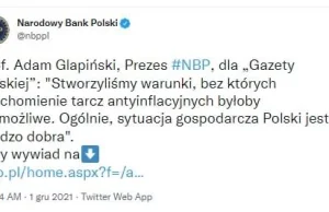 Galpiński: Stworzyliśmy warunki żeby tarcza antyinflacyjna działała