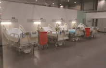 Szpital tymczasowy w hali Expo Łódź przyjął pierwszych pacjentów chorych...