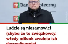 mBank S.A. - przewodniczący związku zawodowego niezgodnie z prawem zwolniony.