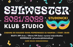 Segregacja sanitarna w KLUB STUDIO: Sylwester Studencki tylko dla zaszczepionych