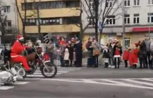Wypadek podczas przejazdu Mikołajów na motocyklach