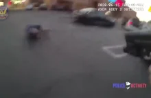 Mężczyzna zostaje postrzelony po tym, jak szarżuje na policjantkę z nożem