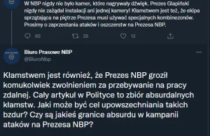 NBP: Ekipa sprzątająca piętro Prezesa nie musi używać specjalnych kombinezonów