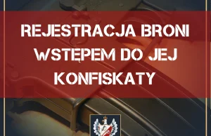 Rejestracja broni palnej wstępem do jej konfiskaty