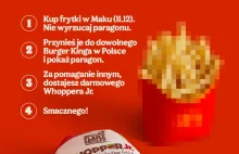 Darmowa kanapka z Burger Kinga za kupno frytek w McDonald's