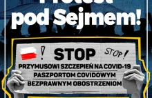 PROTEST 14.12.2021 STOP PASZPORTOM COVIDOWYM I PRZYMUSOWI SZCZEPIEŃ