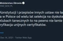 Ministerstwo Zdrowia: Sprawdzanie paszportów covidowych zgodne z Konstytucją XD