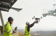 Wielkie drony na budowie kolejki gondolowej w Solinie [ZDJĘCIA+WIDEO