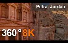 Starożytna Petra w Jordanii. Wideo z lotu ptaka 360 w 8K.