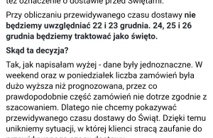 Allegro wie lepiej kiedy paczka będzie u Ciebie :)