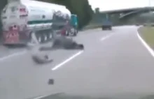 Niebezpieczny wypadek na drodze
