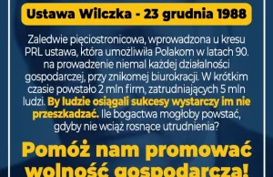 33 lata temu, 23.12.1988r. Sejm przyjął tzw. ustawę Wilczka.