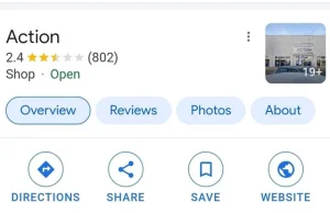 Nagle zniknęło prawie 600 negatywnych opinii z Google Maps o sklepie Action