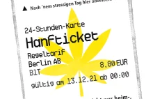 Jadalne bilety z olejem konopnym w Berlinie. Akcja antystresowa