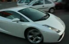 White Lamborghini Gallardo in Łódź