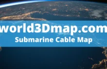 Mapa 3D kabli od Internetu leżących na dnie mórz i oceanów