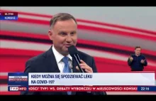 Andrzej Duda o szczepieniach - 06.07.2020 Końskie