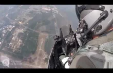 Start, lot i ladowanie widziane z kokpitu F-16 Fighting Falcon