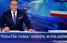 „Wiadomości” cztery dni z rzędu o „podatku Tuska” uderzającym w Polaków
