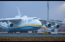 Największy samolot świata,Antonow An-225 na lotnisku Rzeszów Jasionka.
