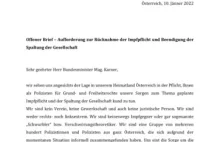 Austria: 600 policjantów nie chce tłumić protestów covidowych; list otwarty