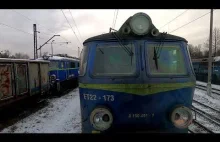 Jazda manewrowa - Zjazd do "szopy" przy lokomotywowni PKP w Jaworzanie Szczakowa