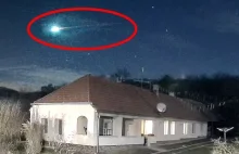 Bardzo jasny meteor przeleciał nad południową Polską - dużo filmów