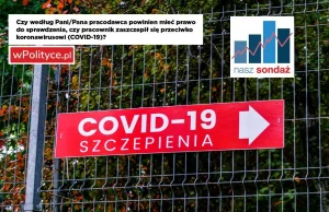 SONDAŻ - Polacy przeciwko możliwości kontroli przez pracodawce szczepień