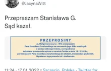 Jacyna-Witt przeprasza senatora Stanislawa Gawłowskiego