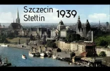 Dawny Szczecin (Stettin) w kolorze na filmie z 1939 roku