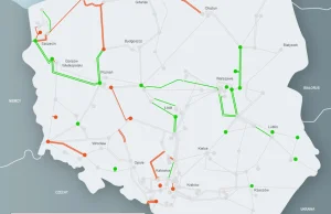 Modernizacja 1600km linii 220, 400kV i budowa 3600km nowych. Interaktywna Mapa
