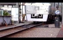 Ciekawy sposób siłowego przestawiania zwrotnicy kolejowej